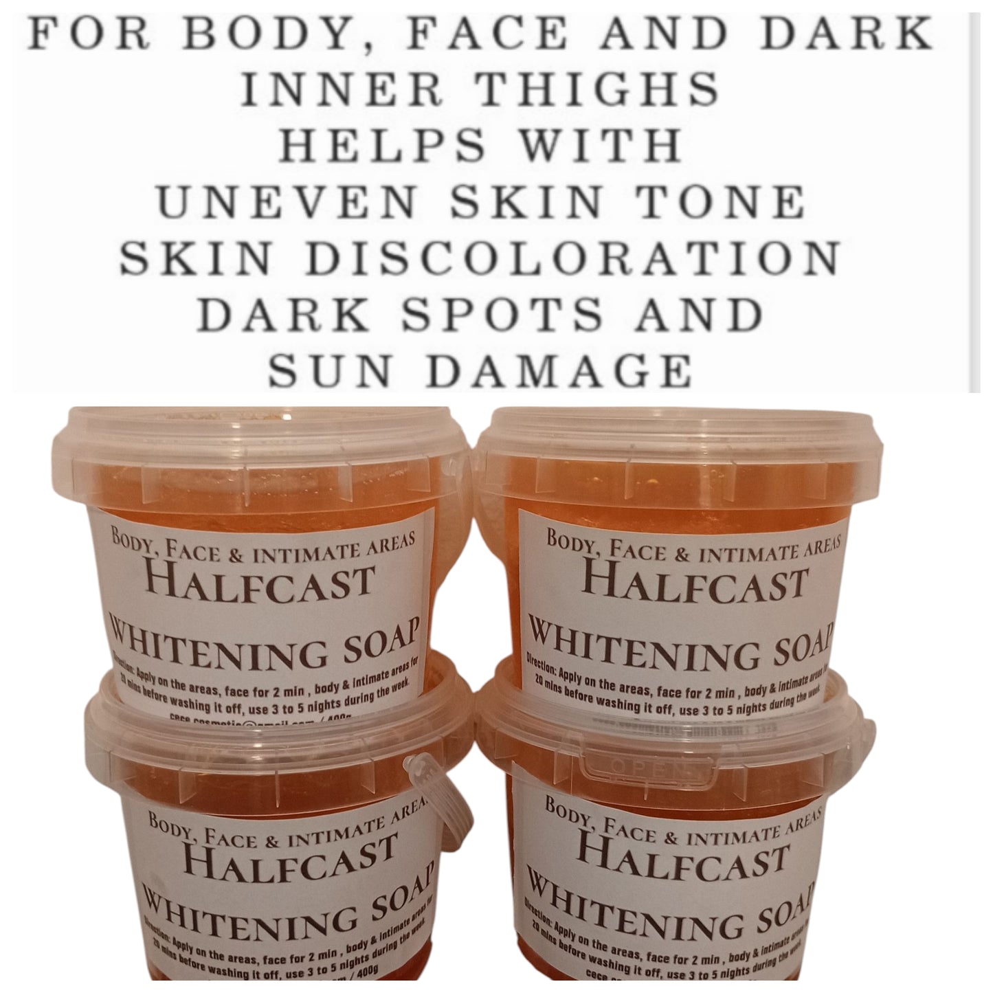 SUPER POWERFUL HALF CAST SOAP/ BODY, FACE & INTIMATE AREA
