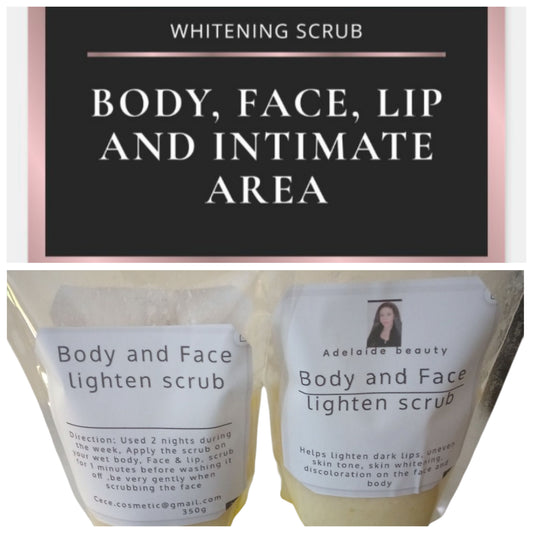 BODY, FACE,LIP, AND INTIMATE AREA LIGHTEN BODY SCRUB