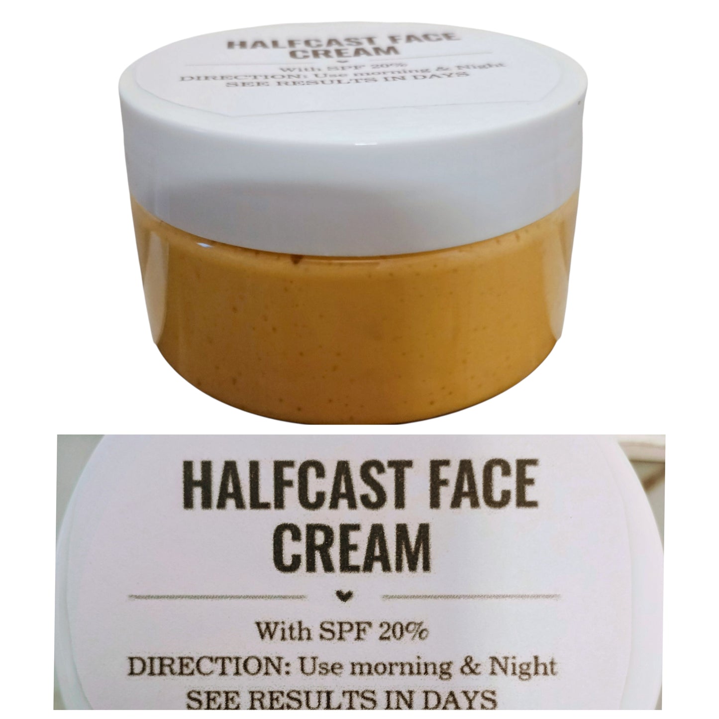 HALFCAST FACE WHITENING CREAM/RESULTS IN DAYS