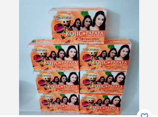 SAMIRA GLUTA KOJIC+ PAPAYA/ 4 IN 1 FAST ACTION SOAP